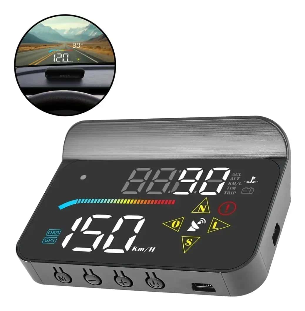 HUD Head-Up Display OBD2 Painel Velocidade Digital para Para-brisa
